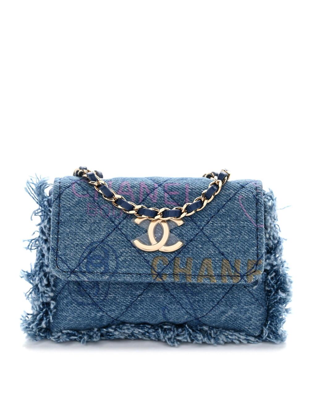 Chanel Denim Quilted Mood Clutch With #362662C19B